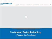 Tablet Screenshot of novimpianti.com